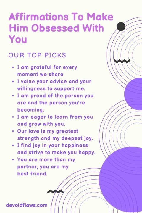 Affirmations to Make Him Obsessed With You Infographic