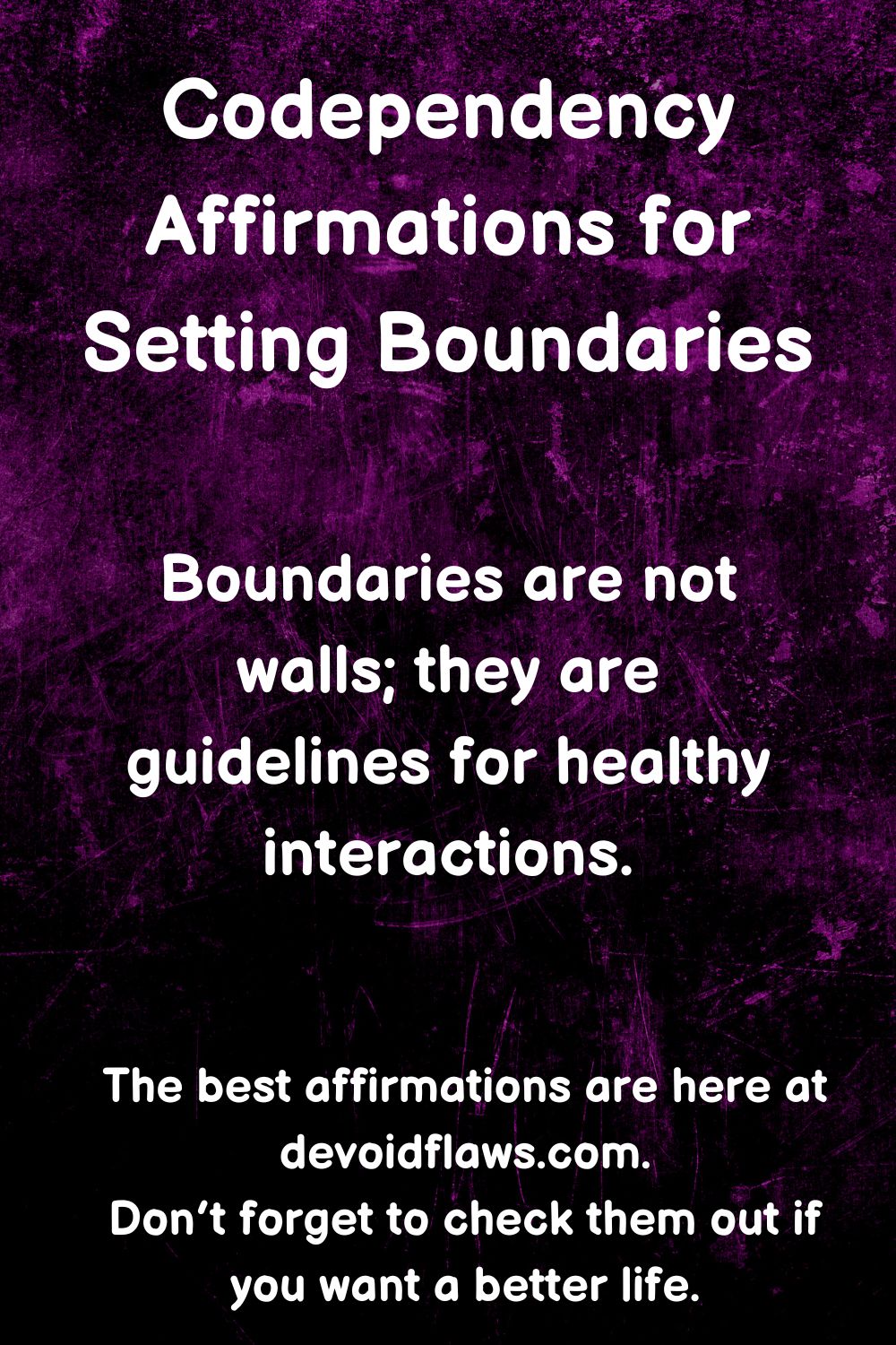 codependency affirmation for setting boundaries