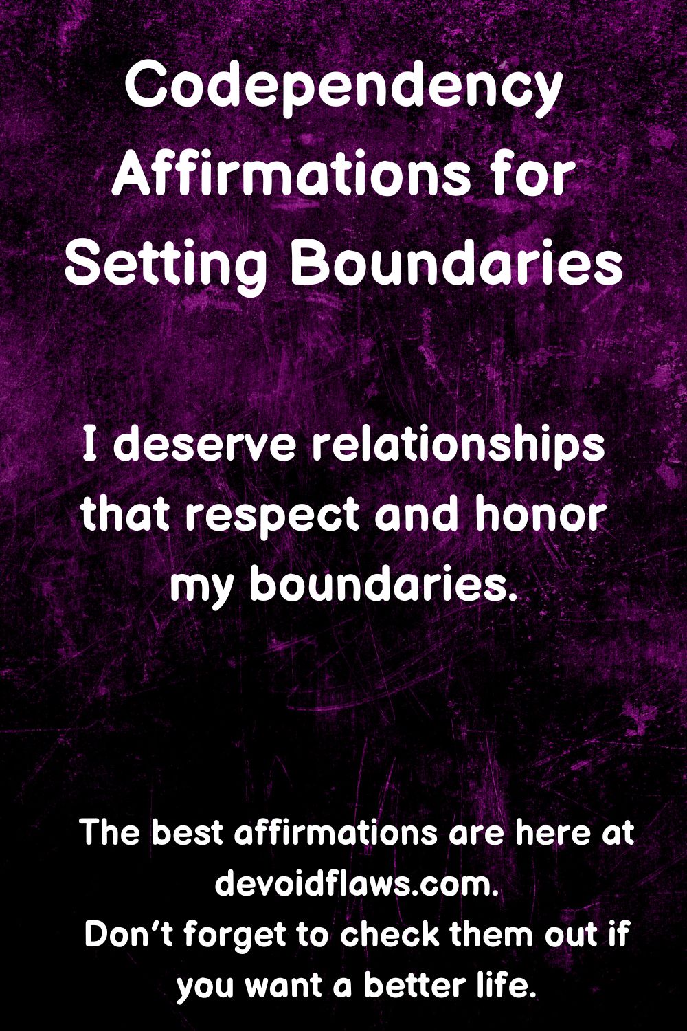 codependency affirmation for setting boundaries