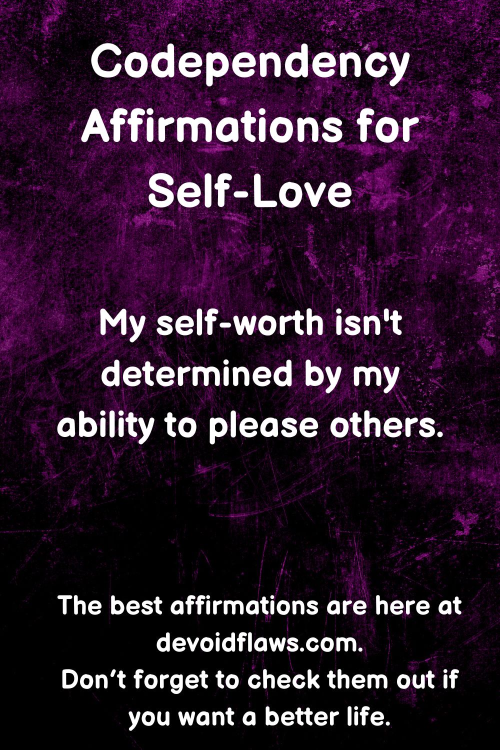 codependency affirmation for self love
