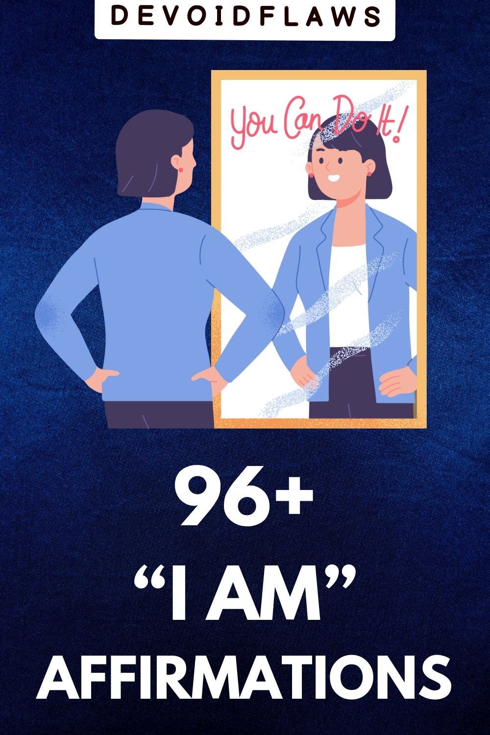 blue text image with text - 80+ "i am" affirmations