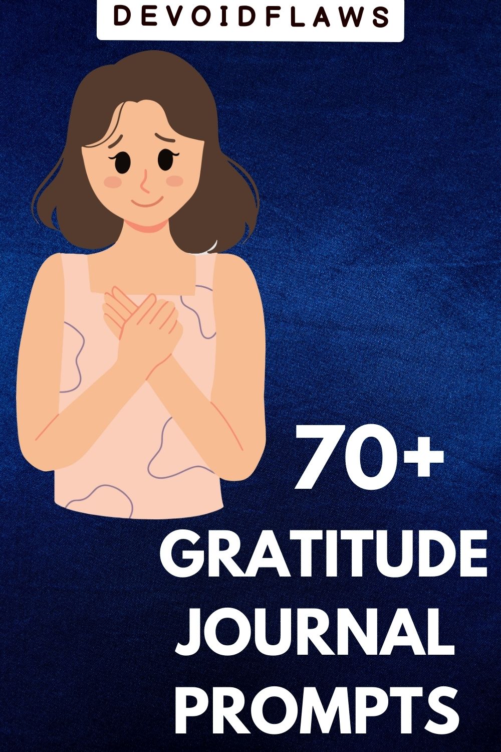 image with text 70 gratitude journal prompts