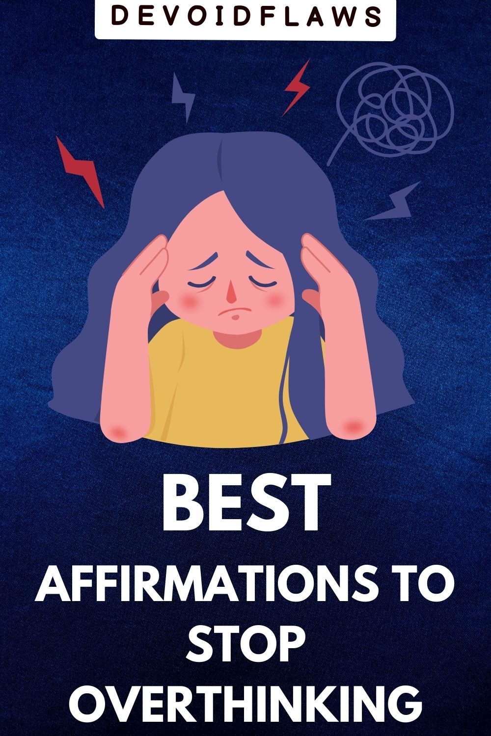 image with text - best affirmations to stop overthinking