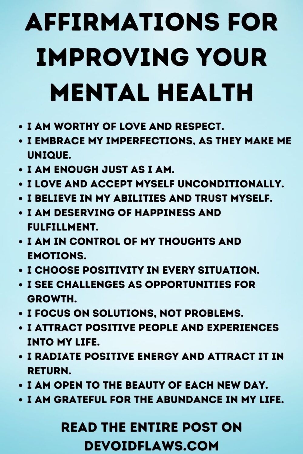 Affirmations To Improve Your Mental Health