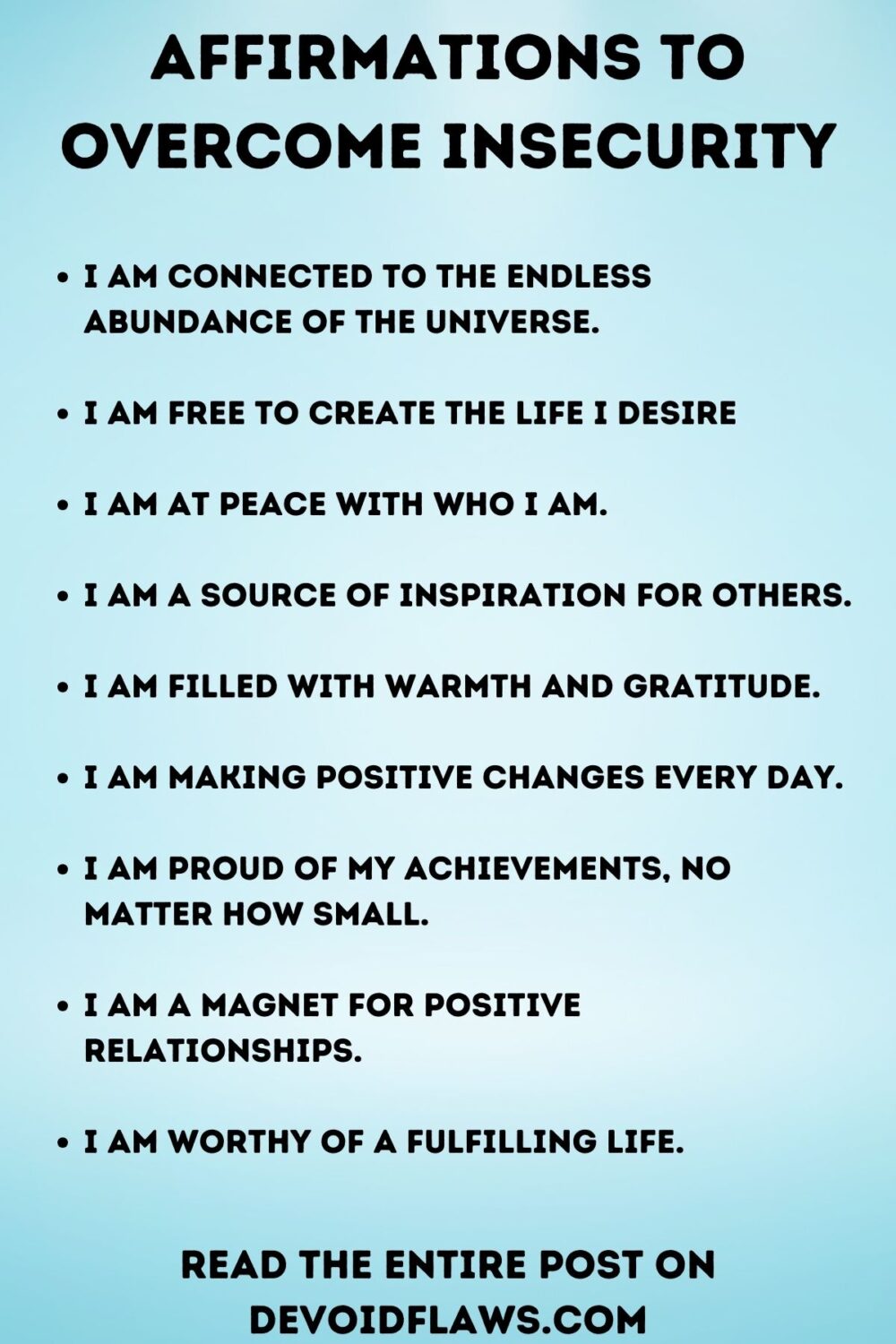 Affirmations to Overcome Insecurity