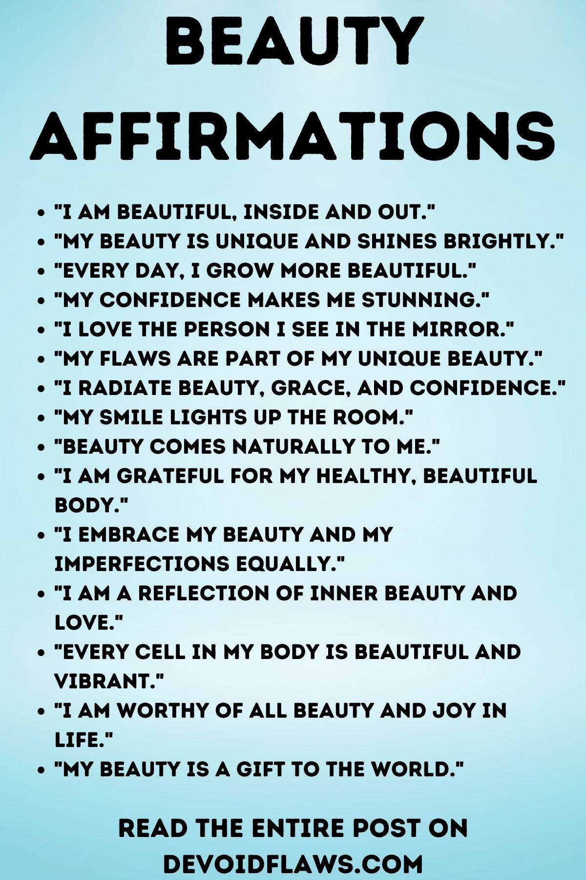 130 Powerful Beauty Affirmations To Feel Beautiful Inside Out