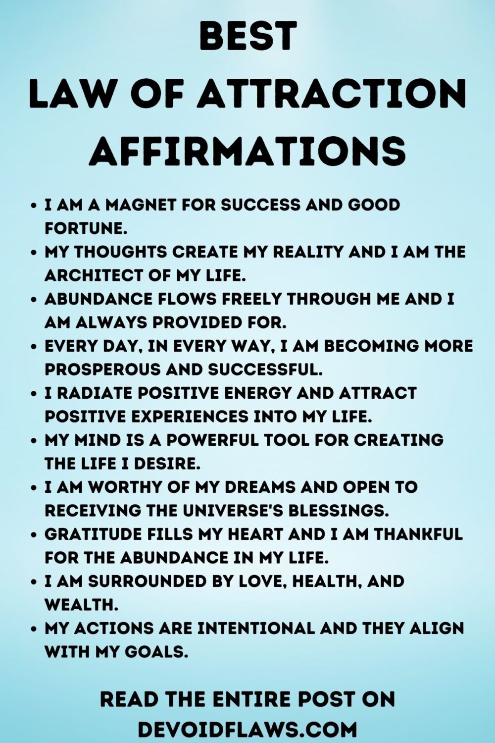 law of attraction affirmations
